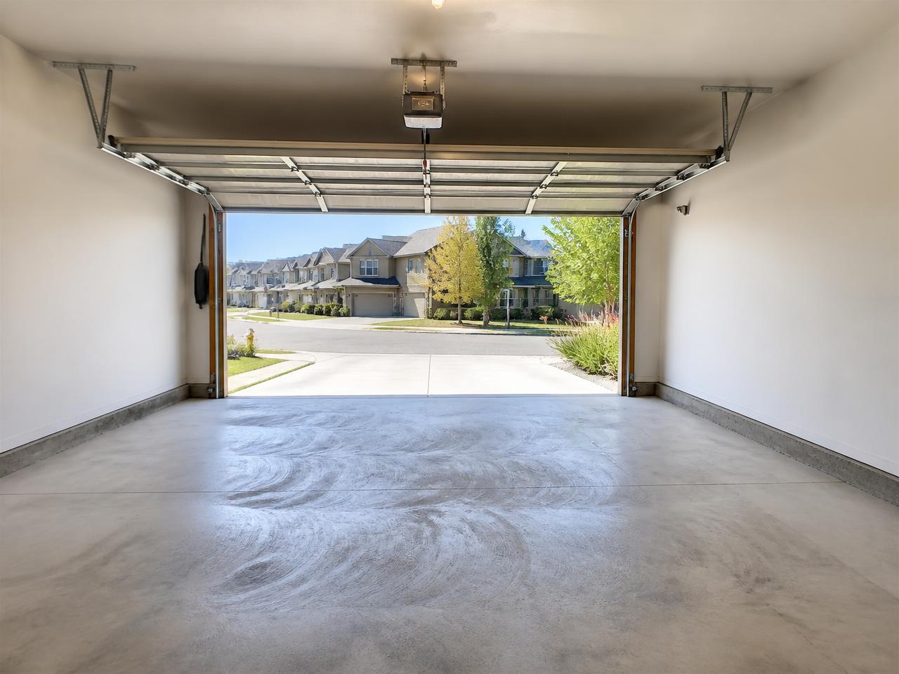 Empty swept garage after an MC-Clean cleanout